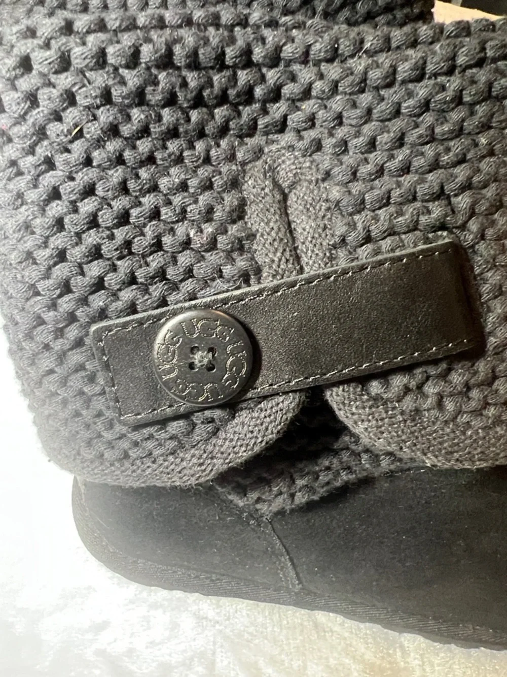 UGG Australia Women's Shaina Black Knit Cuff Ankle Boot